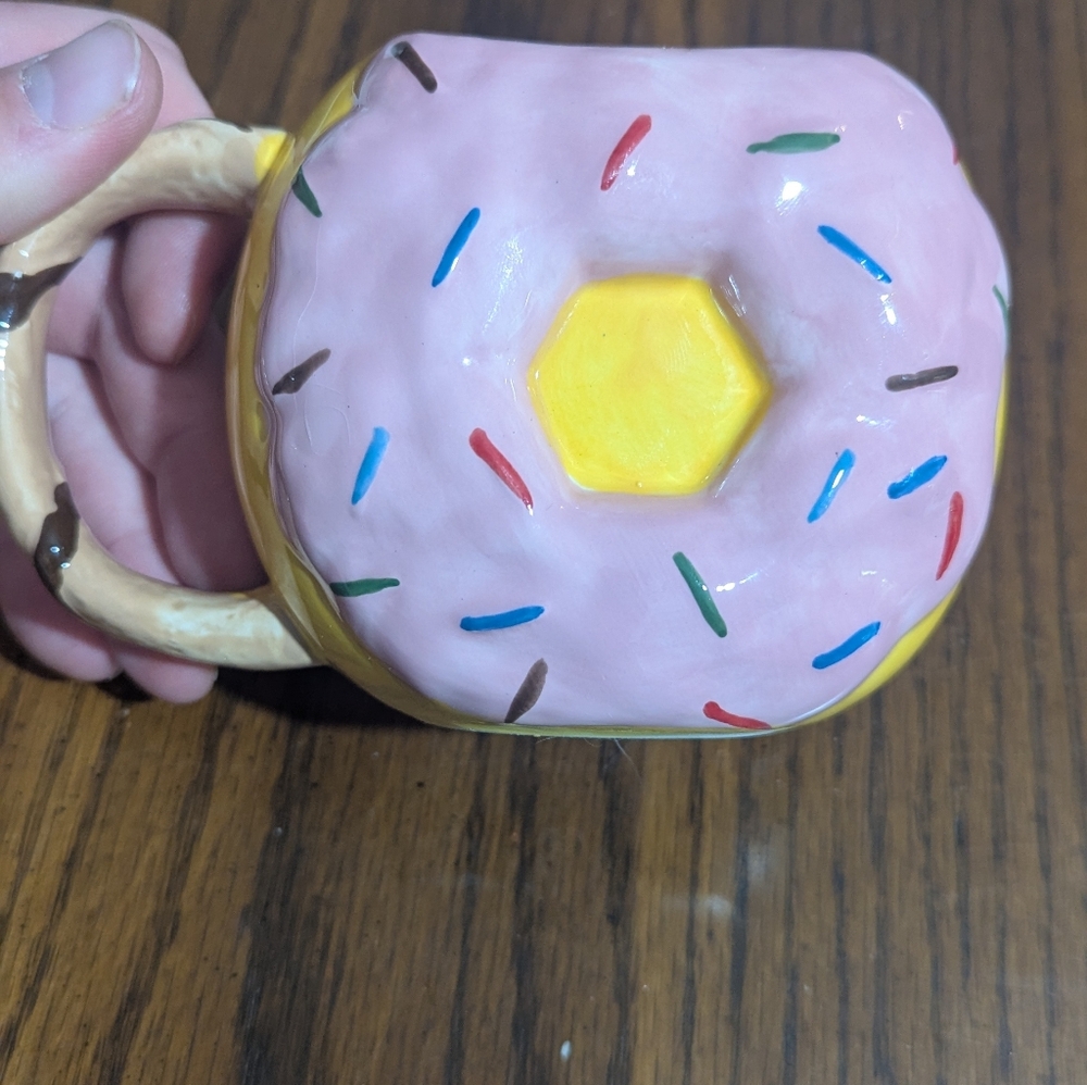 The Simpsons Pink Donut Mug with Sprinkles